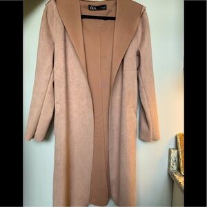 ZARA Blush Jacket with Hood size Large